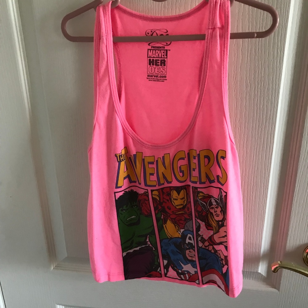 Avengers Graphic Tank Top Pink